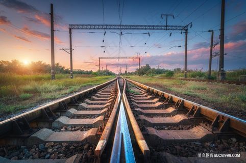 铁路轨道风景图片