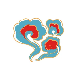 中国风中式国潮敦煌云纹祥云插画图案云朵云彩元素PSDAI设计素材