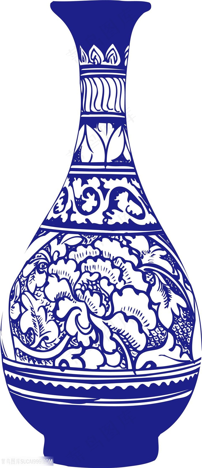 唯美花瓣花朵国粹青花瓷中国风图片