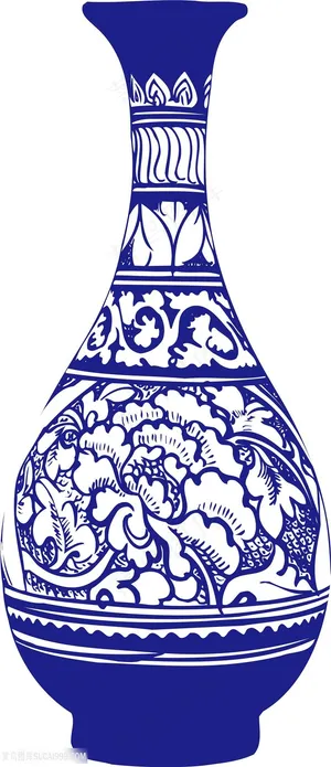 唯美花瓣花朵国粹青花瓷中国风图片