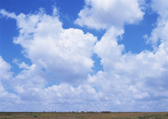 湛蓝色的天空概念素材