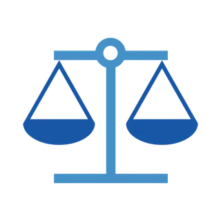 天平矢量单色蓝色