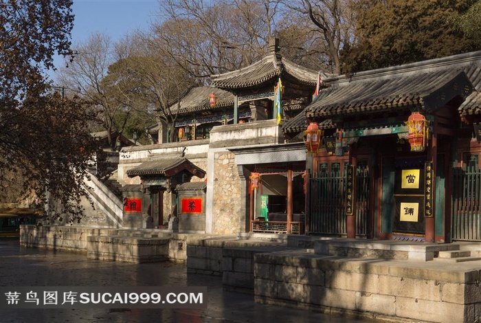 颐和园苏州街古代城镇建筑景观