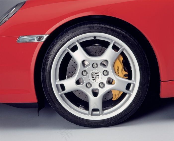 保时捷911 Carrera车轮特写