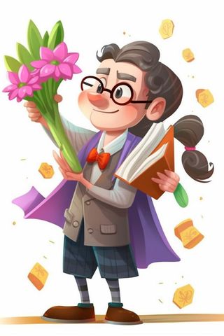 毕业学生穿着学士服花海报素材背景