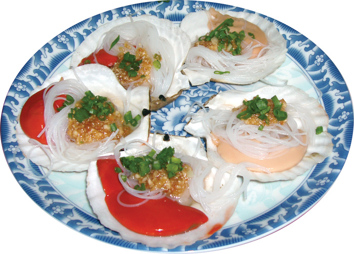 蒜茸粉丝蒸扇贝10只