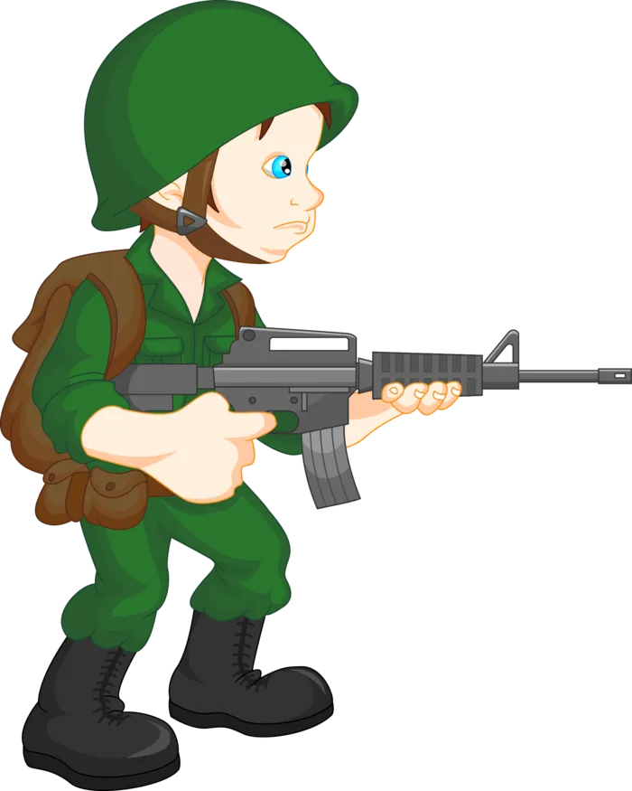 士兵卡通绿色