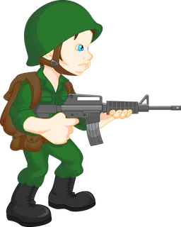 士兵卡通绿色