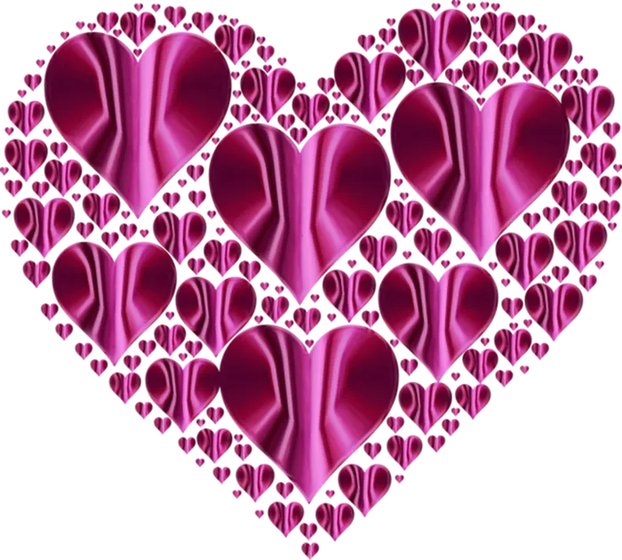 紫色爱心形状
