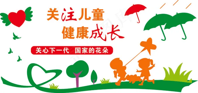 关注儿童成长文化墙