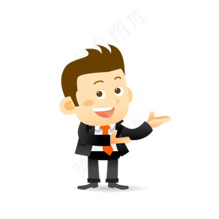 人物介绍_穿西装的男性矢量图