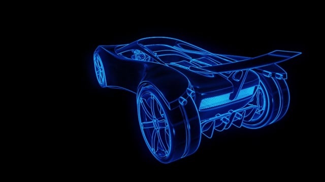 未来派, 未来, 技术, 电影, 全息图, 金属丝, 呈现