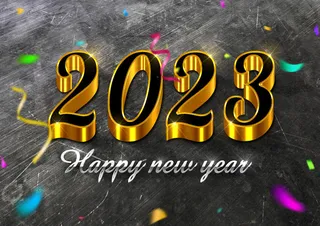 炫酷2023艺术立体字新年海报