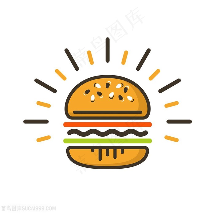 矢量汉堡包图形素材