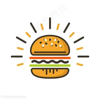 矢量汉堡包图形素材