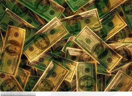 散落的各国钞票背景大图11