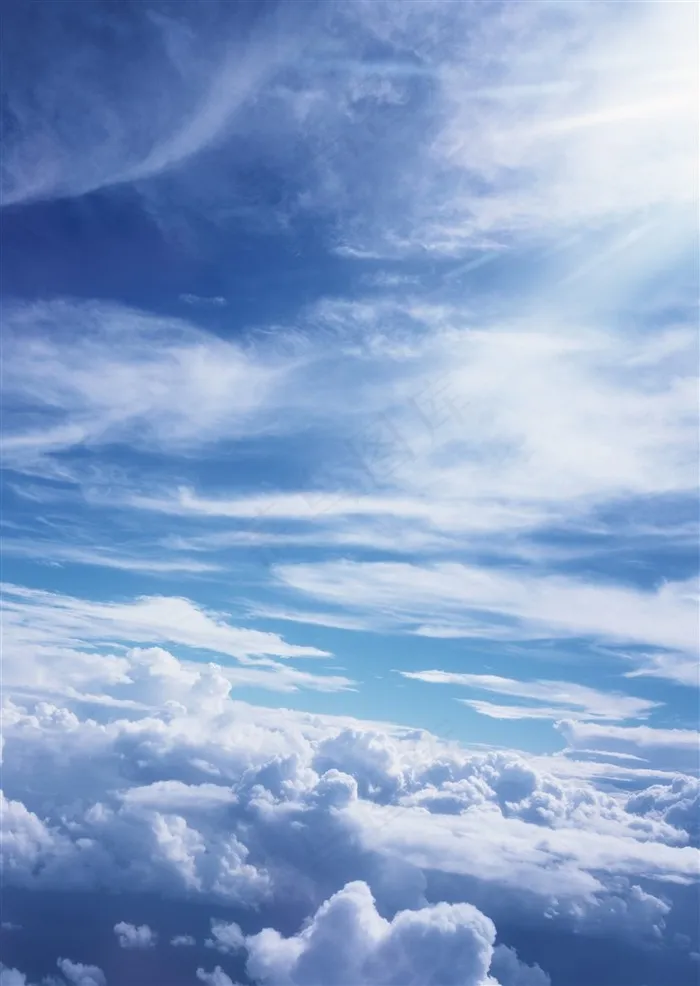 朵朵白云的天空