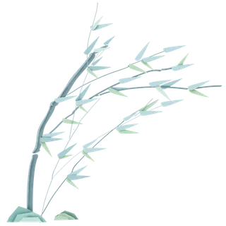 清明元素古风中式清明节山水画中国风绿色