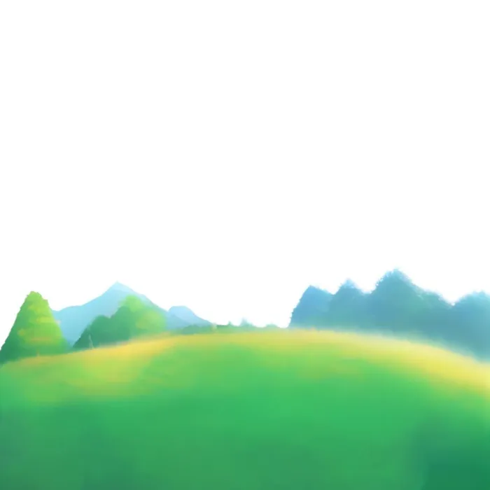 山坡草原树林免抠(2048x2048)