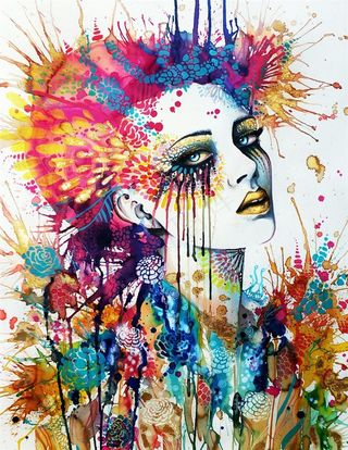 水彩时尚美女图