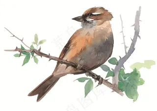 树枝上的鸟儿素材