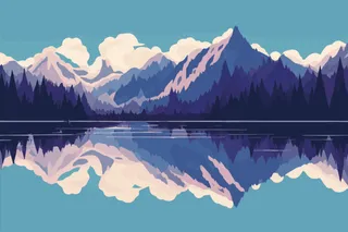 唯美矢量自然风景商业插画