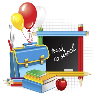 黑板书包书本卡通少儿兴趣班素材