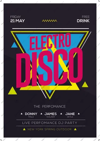 科技感多边形海报模板