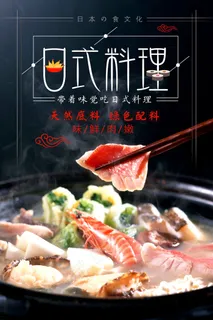 日本料理美食食物美味日料寿司海报 日本料理美食食物美味日料寿司海报