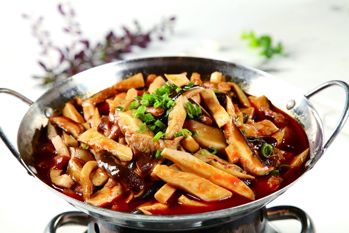 干锅美食焖锅湘菜麻辣香辣纸锅干锅野山菌 