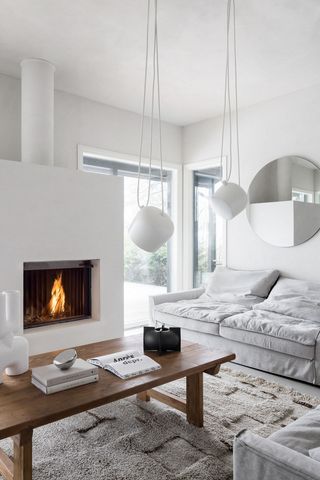 北欧简约现代艺术风格室内设计客厅沙发场景(1)