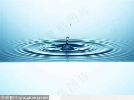 蓝色水滴透明的水滴