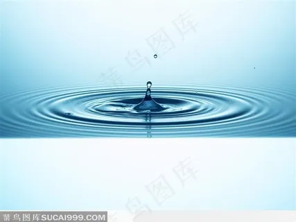 蓝色水滴透明的水滴
