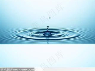 蓝色水滴透明的水滴