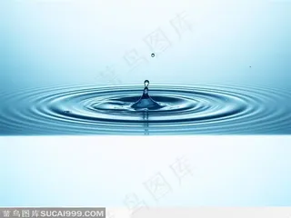 蓝色水滴透明的水滴