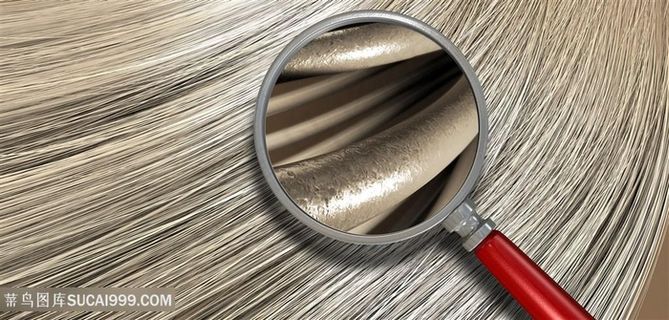 头发发丝染发特写高清图片