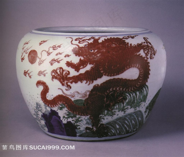 龙纹瓷罐高清素材