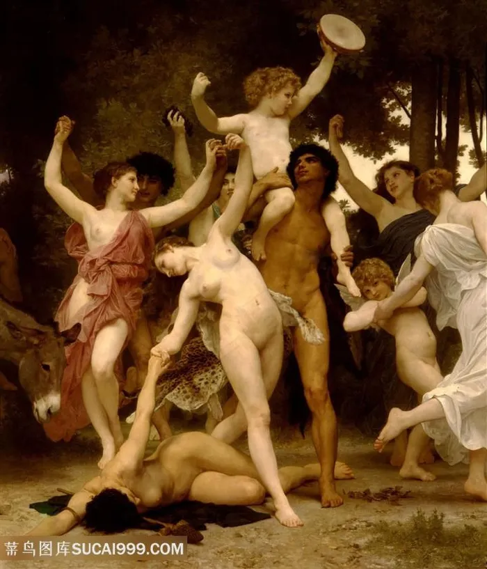 布格罗油画舞会*装饰画