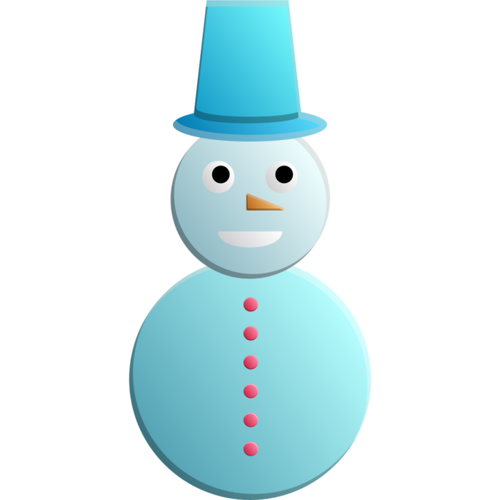 彩色雪人元素图标