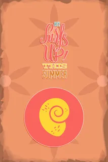 夏天海报矢量插画扁平风格