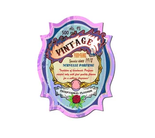 免抠复古酒贴标