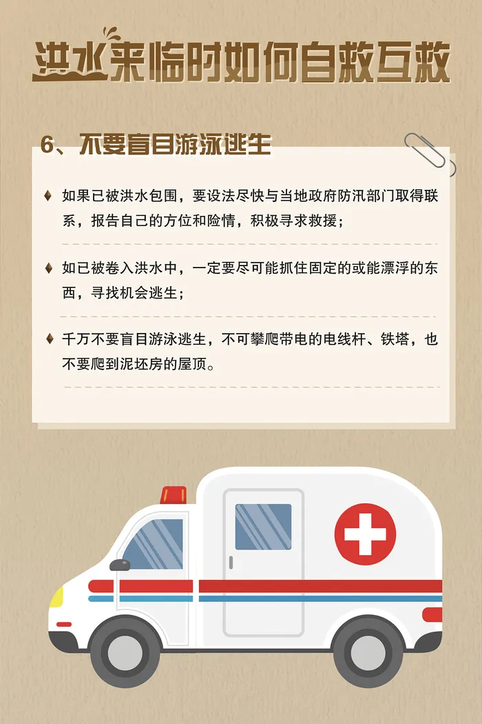 洪水来临时如何自救互救psd模版下载