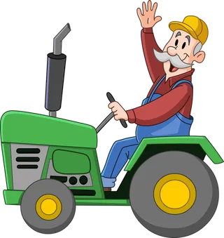 现代农业大叔开拖拉机