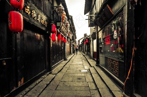 浙江西塘古镇风景摄影图片
