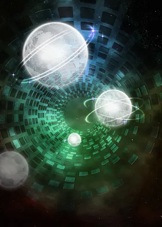 科技末来 地球3d几何海报 