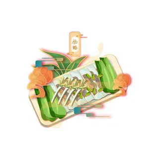 国潮中国风传统小吃食物地方特色菜美食元素插画海报图片素材 国潮中国风传统小吃食物地方特色菜美食元素插画海报图片素材