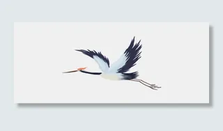 仙鹤-白鹤矢量透明素材