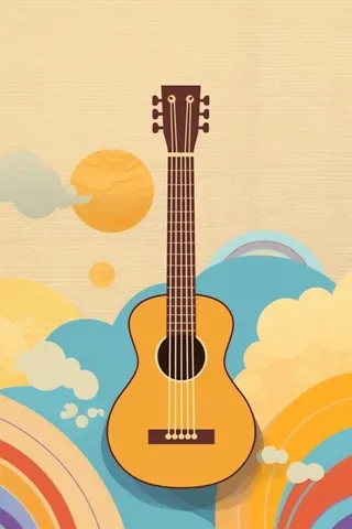 吉他简约复古背景