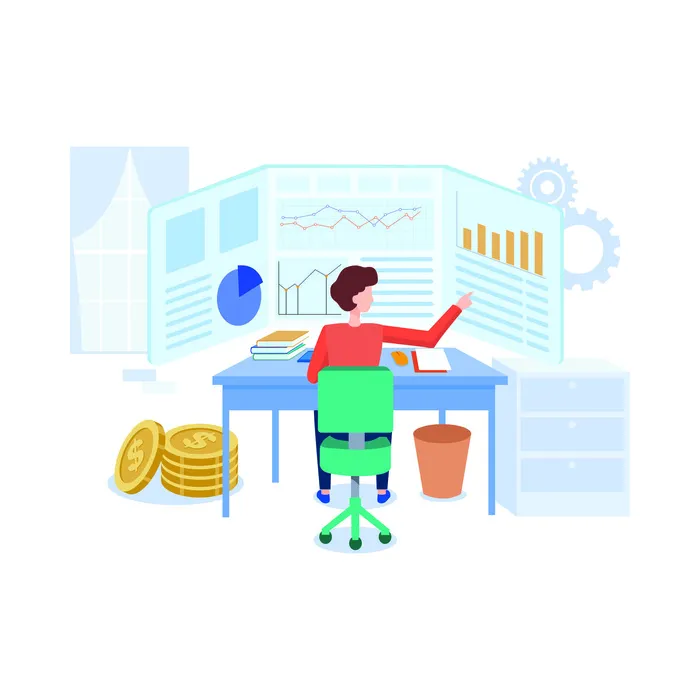 扁平化人物场景办公互联网等距ai矢量设计网页海报UI素材插画eps,ai矢量模版下载