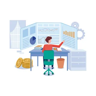 扁平化人物场景办公互联网等距ai矢量设计网页海报UI素材插画